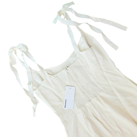 Reformation Besse Dress Ivory - Picture 7 of 9